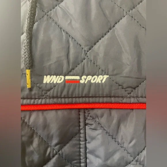 WND-SPORT navy blue diamond quilted hooded puffer vest women’s 3X - Picture 2 of 9